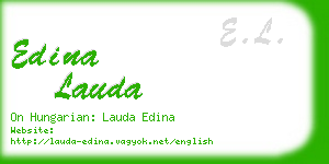 edina lauda business card